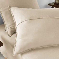 Taie D'oreiller Flanelle Beige 8 Taie D'oreiller Flanelle Beige -Terre de nuit boutique zoom to candice beige